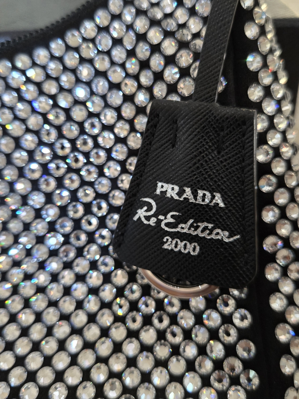 Prada Re Edition 2005 Black Crystal-Embellished Shoulder Bag - Picture 9 of 13